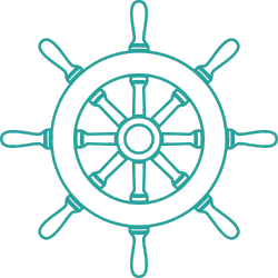 icono patrón de barco